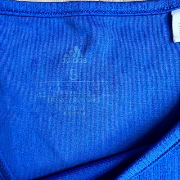 ADIDAS Blue Climacool Short Sleeve Activewear Shirt Small - Picture 4 of 6